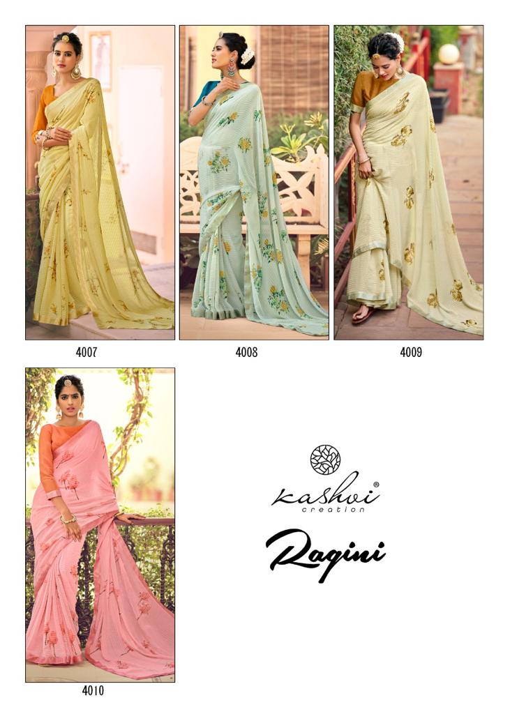 Kashvi Ragini 2 Casual Daily Wear Georgette Printed Saree Collection